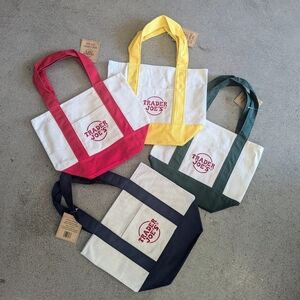 Trader Joe's set of 4 mini canvas tote bags - NWT